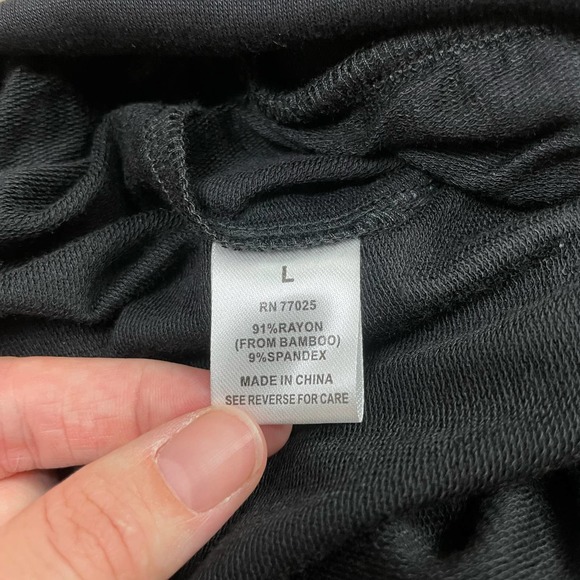 Soft & Cozy Loungewear NWT Black Wide Leg High Waist Lounge Palazzo Pants - Picture 7 of 9